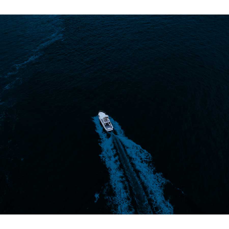 A yacht on a sea